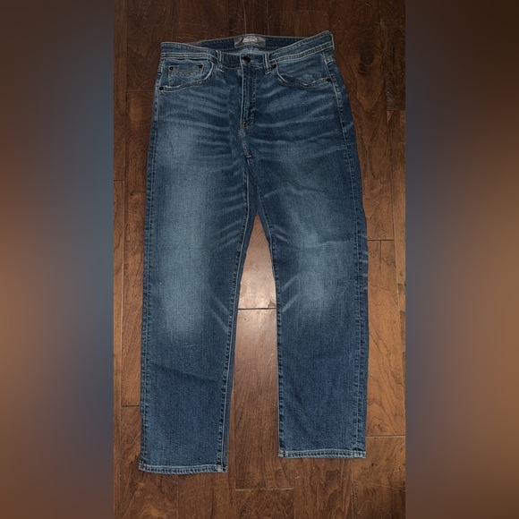 Men's Denim Straight Jeans - Picture 1 of 6